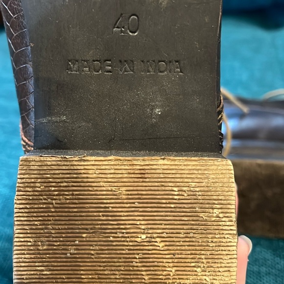 Brown leather Topshop Low Boots with Preppy Tassels sz 40 - Picture 4 of 5